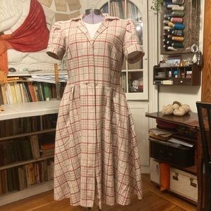 2306 👋 Handmade Secret Pajamas Flannel Shirtwaist Dress